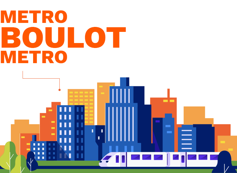 Illustration du métro et des eco gestes à y adopter